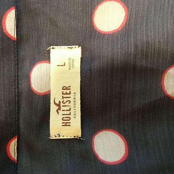 Hollister Sheer Polka Dot Blouse - Picture 9 of 9